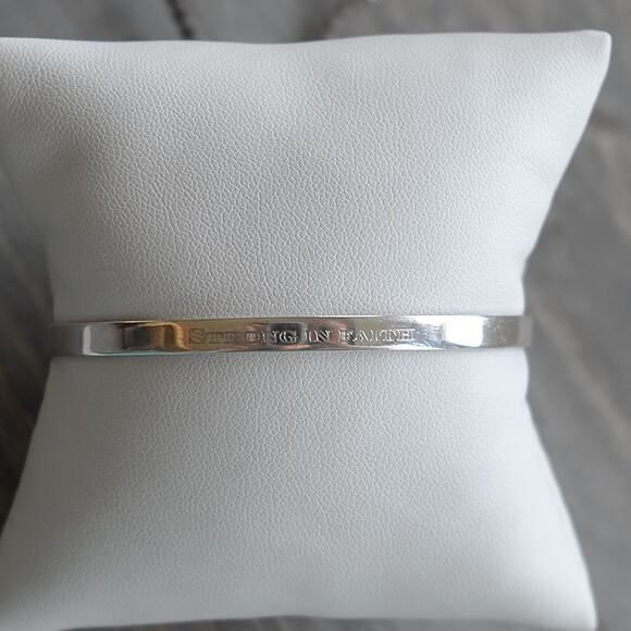 Monica Vinader ID Friendship Bracelet Engraved Strong In Faith Beige Cord Gift - Picture 7 of 9